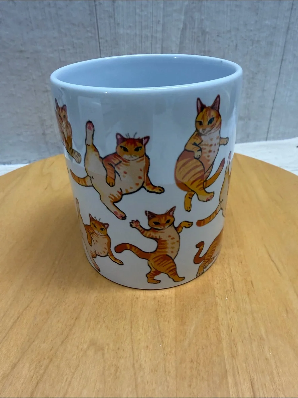 Orange Tabby Cat Mug Dancing Posing Kitty  Coffee mug